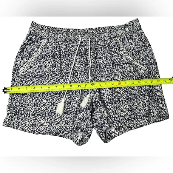 Briggs New York Size XL Women’s Shorts Linen Blend Pull-On Summer Blue White - Picture 13 of 16